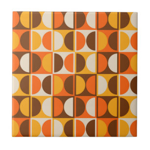 Mid Century Modern Geometric Abstract Pattern Tile