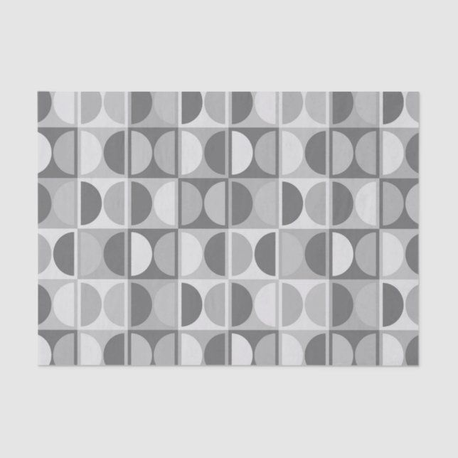 Mid Century Modern Geometric Abstract Pattern Tissue Paper (Front)