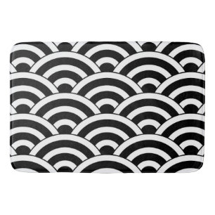 Mid Century Modern Geometric Arch Pattern Bath Mat