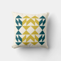 Mid Century Modern Geometric Art Design Teal