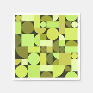 Mid Century Modern Geometric Chartreuse Napkin