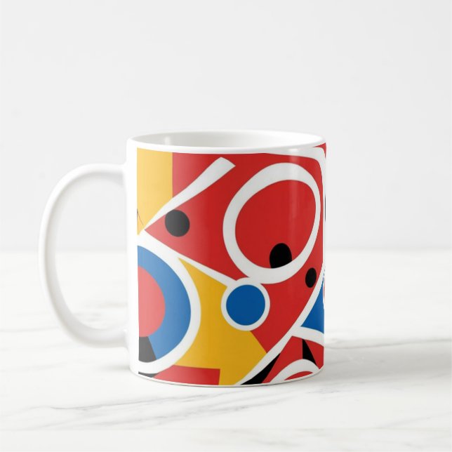 Mid Century Modern Geometric Coffee Mug (Left)