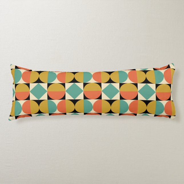 Mid Century Modern Geometric Design Body Cushion (Front)