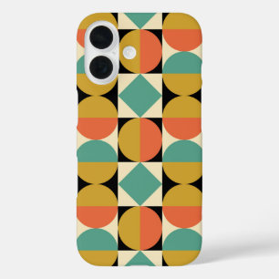 Mid Century Modern Geometric Design iPhone 16 Case