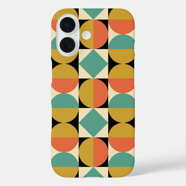 Mid Century Modern Geometric Design Case-Mate iPhone Case (Back)