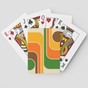 Mid Century Modern Geometric Design Playing Cards