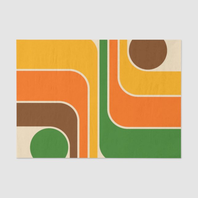 Mid Century Modern Geometric Design Tissue Paper (Front)