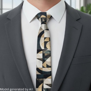 Mid-century Modern Geometric Neck Tie