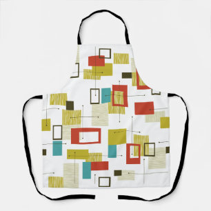 Mid Century Modern Geometric Pattern Apron