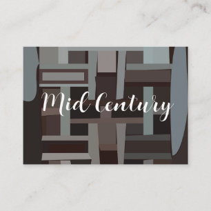 Mid Century Modern Geometric Pattern Business Card