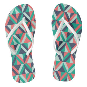 Mid-Century Modern Geometric Pattern Jandals