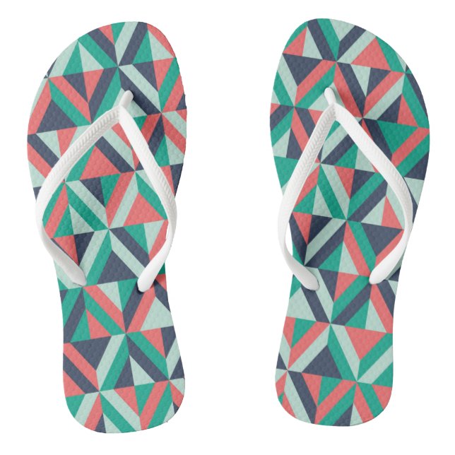 Mid-Century Modern Geometric Pattern Jandals (Footbed)