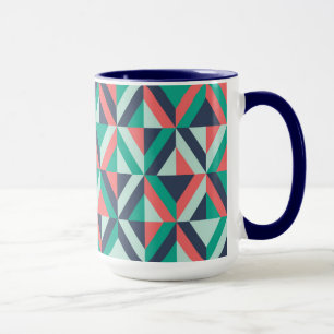 Mid-Century Modern Geometric Pattern Mug