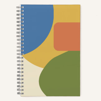 Mid Century Modern Geometric Pattern - Retro 1950s Notebook