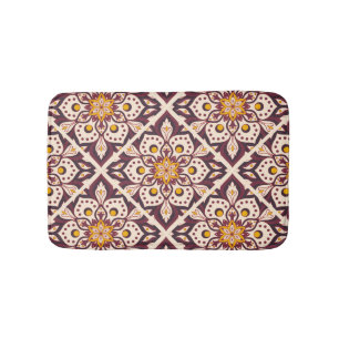 Mid-Century Modern Geometric Pattern – Retro Abstr Bath Mat