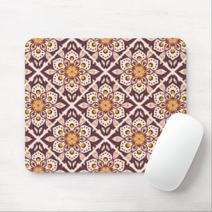 Mid-Century Modern Geometric Pattern – Retro Abstr Mouse Pad