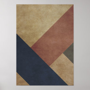 Mid century modern geometric poster