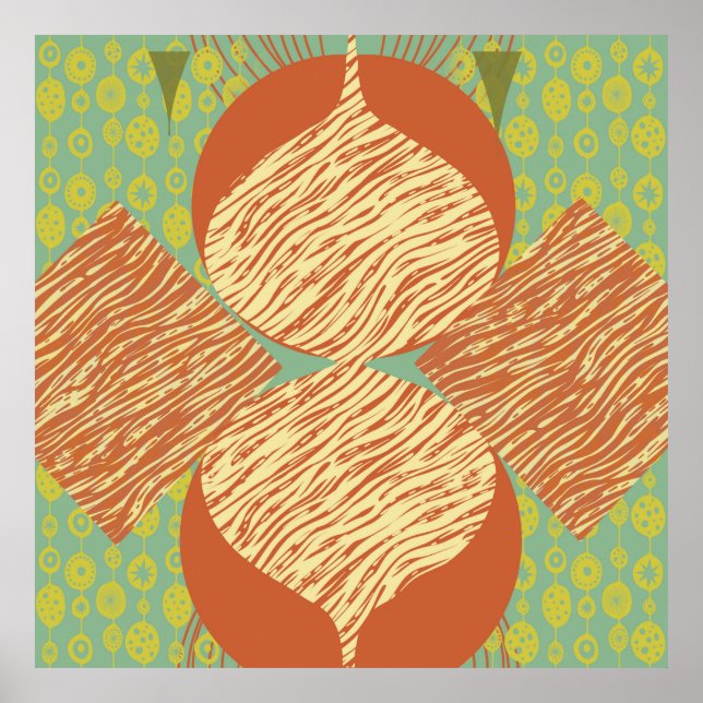 Mid Century Modern Geometric Poster (Front)