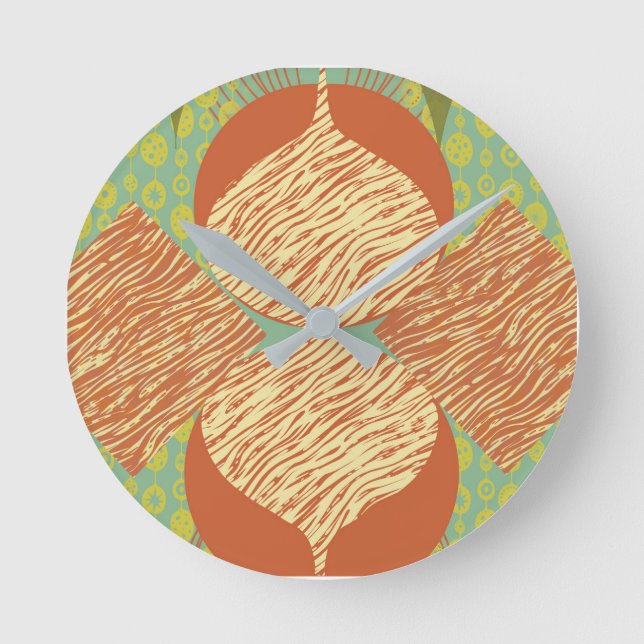 Mid Century Modern Geometric Round Clock (Front)