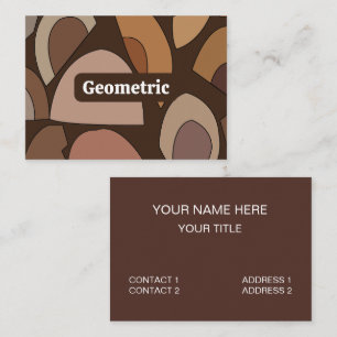 Mid Century Modern Geometric Shapes Business Card