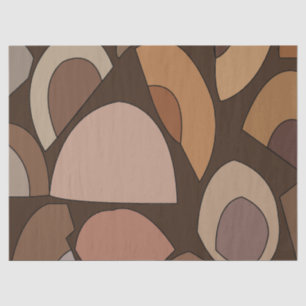 Mid Century Modern Geometric Shapes Tissue Paper