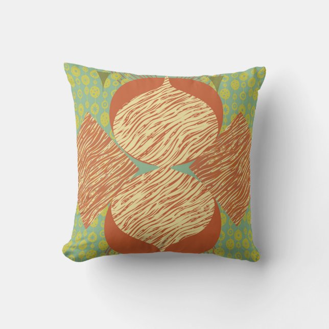 Mid Century Modern Geometric Throw Pillow (Front)