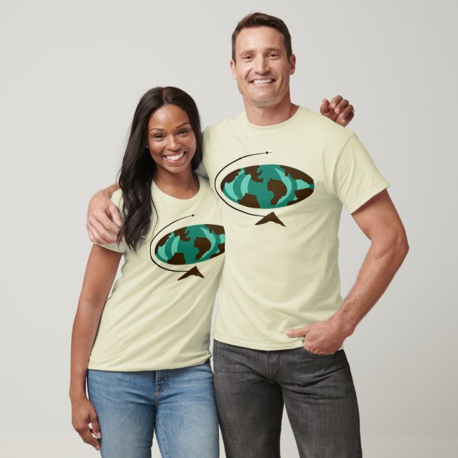 Mid Century Modern Globe Art T-Shirt (Unisex)