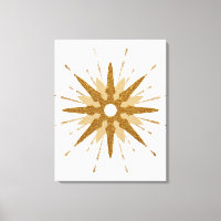 Mid-Century Modern Gold Starburst Art