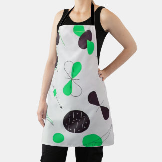 Mid Century Modern Green Physics Apron