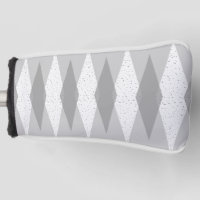 Mid Century Modern Grey Argyle Putter Cover