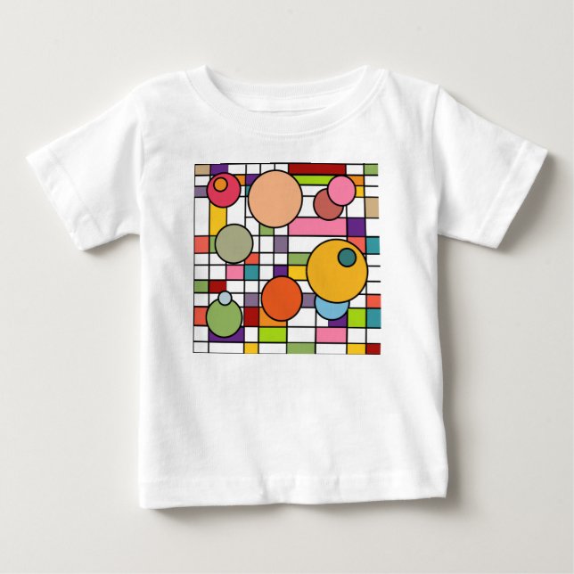 Mid-Century Modern Grid Baby T-Shirt (Front)
