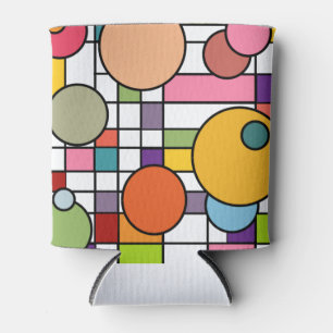 Mid-Century Modern Grid Foam Can Cooler