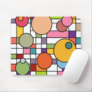 Mid-Century Modern Grid Mouse Pad