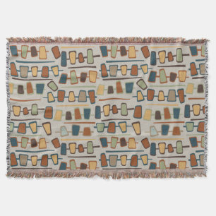 Mid Century Modern Groovy Throw Blanket