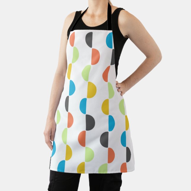 Mid-century Modern Half Circles Apron (Insitu)
