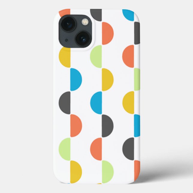 Mid-century Modern Half Circles Case-Mate iPhone Case (Back)