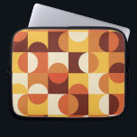 Mid Century Modern Half circles  yellow and orange Laptop Sleeve<br><div class="desc">This is mid century modern half circles pattern in yellow,  white,  brown and burnt orange. It's great  decorative design  for anyone who love retro geometric designs</div>
