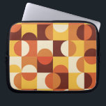 Mid Century Modern Half circles  yellow and orange Laptop Sleeve<br><div class="desc">This is mid century modern half circles pattern in yellow,  white,  brown and burnt orange. It's great  decorative design  for anyone who love retro geometric designs</div>