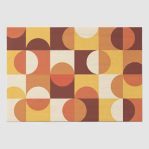 Mid Century Modern Half circles  yellow and orange Tissue Paper