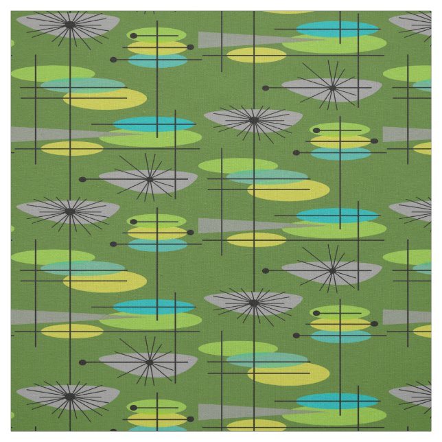 Mid-Century Modern Half Moons Design Fabric 23 (Swatch)