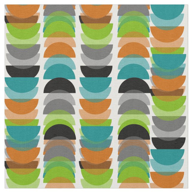 Mid-Century Modern Half Moons Design Fabric 5 (Close Up)
