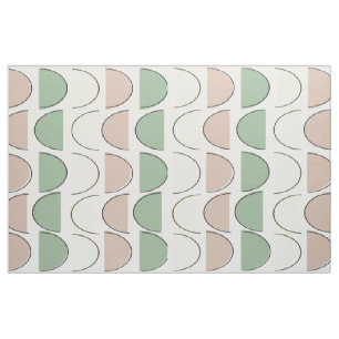Mid-Century Modern Half Moons Fabric