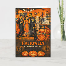 Mid Century Modern Halloween Martini Party
