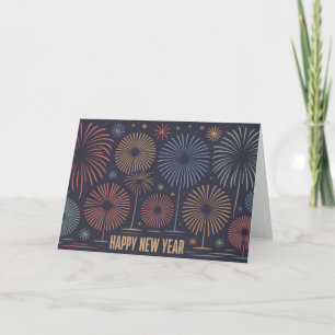 Mid-Century Modern "Happy New Year" Illustration Card