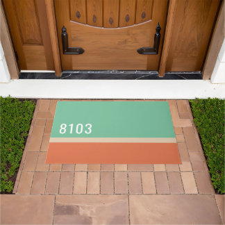 Mid Century Modern House Address 1970s Seventies Doormat