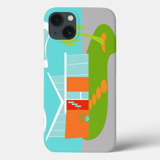 Mid Century Modern House iPad Air Case (Back)