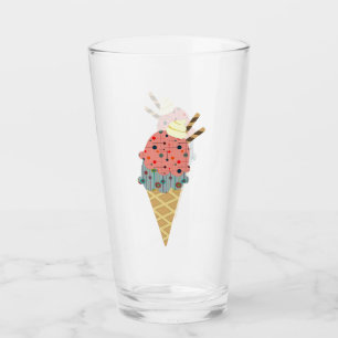 Mid Century Modern Ice Cream Cone Glass