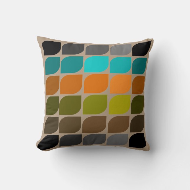 Mid-Century Modern Inspired Brown Cushion (Front)