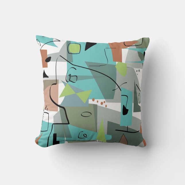 Mid-Century Modern Inspired Pillow #104 (Front)