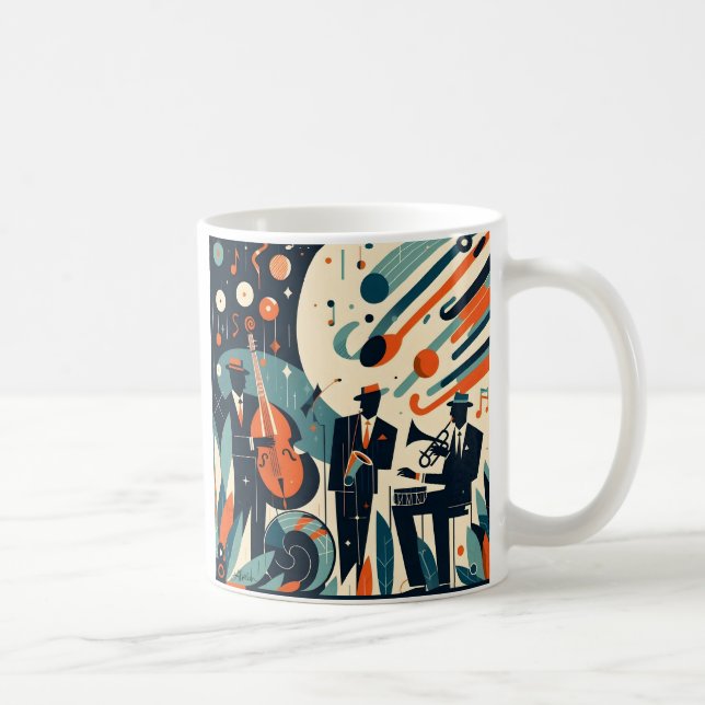 Mid Century Modern Jazz Age Trio Coffee Mug (Right)